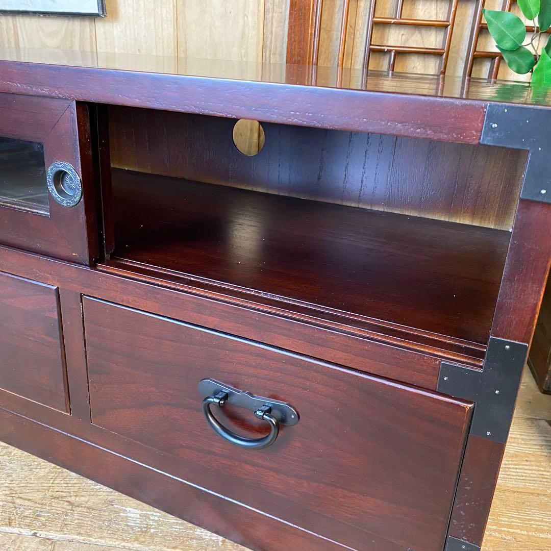 期間限定セール中！美品！民芸家具桐材天然無垢材和テレビ台サイドボード収納家具