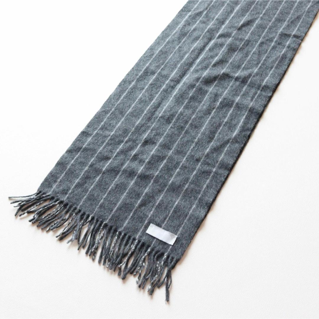 5421【美品】ジョシュアエリス マフラー カシミヤ100％ ストライプ