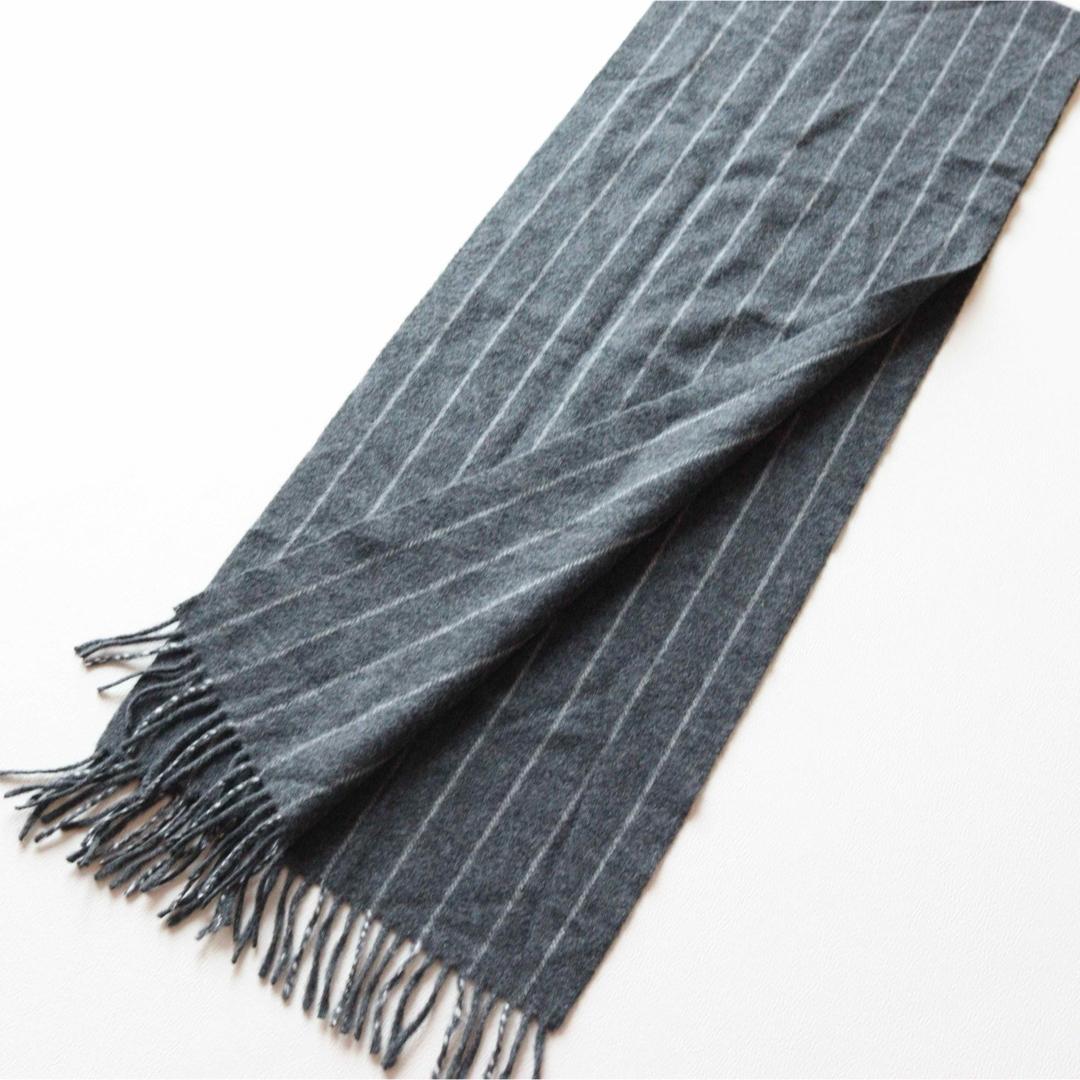 5421【美品】ジョシュアエリス マフラー カシミヤ100％ ストライプ