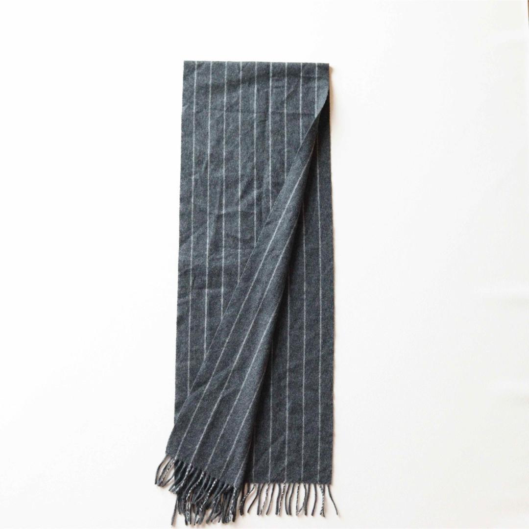 5421【美品】ジョシュアエリス マフラー カシミヤ100％ ストライプ