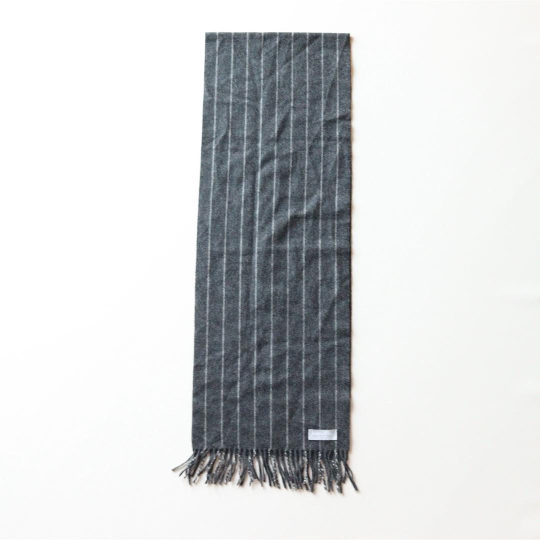 5421【美品】ジョシュアエリス マフラー カシミヤ100％ ストライプ