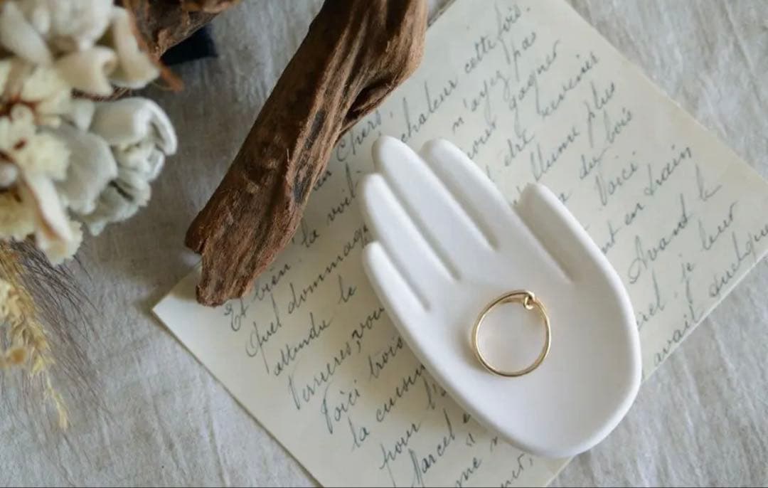 ジェスモナイト hand shaped tray ワックス仕上げ