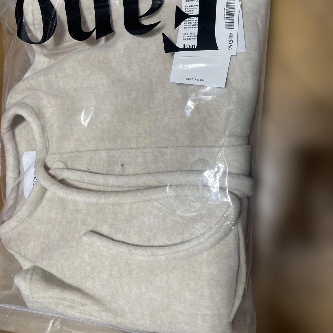 即購可Fanostudios リボンタイ ショートウールコート FQ24W101