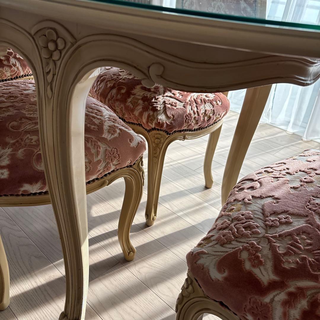 カリモク　ドマーニルイXV ルイ15世 ダイニングテーブル　椅子４脚まとめ売り