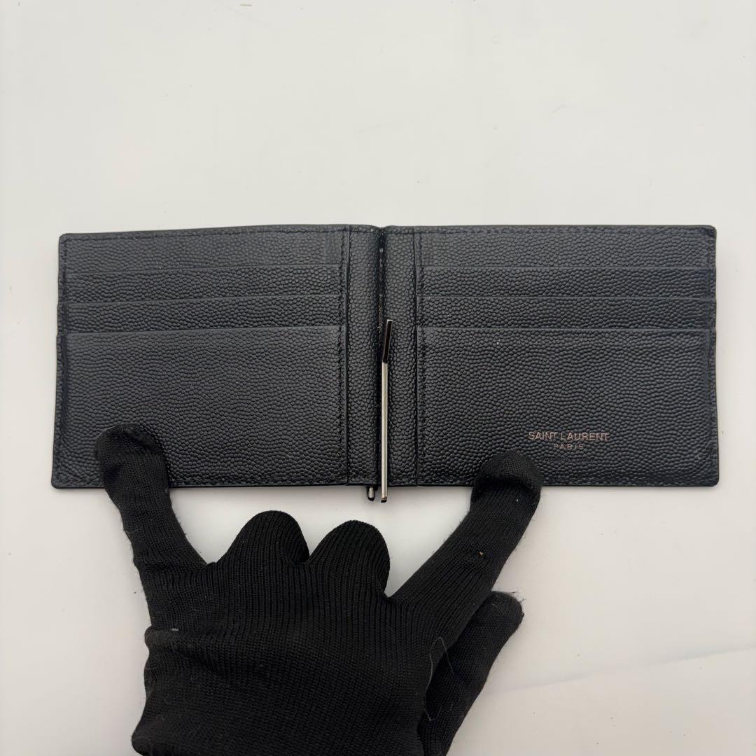 サンローラン マネークリップ ブラック YSL ロゴ メンズ