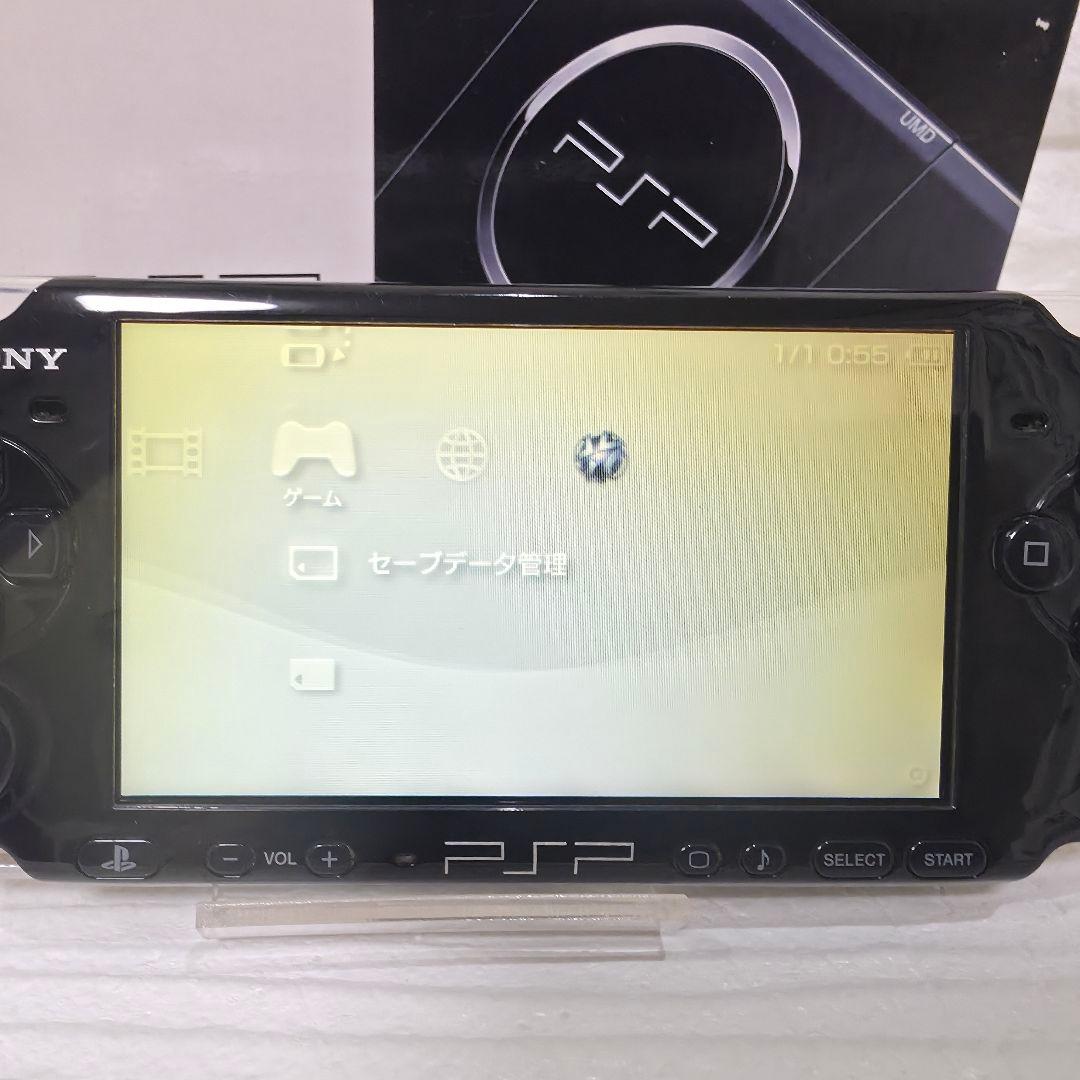 228】焼けあり】【完品】PSP 3000　ピアノブラック　箱付き　新品電池