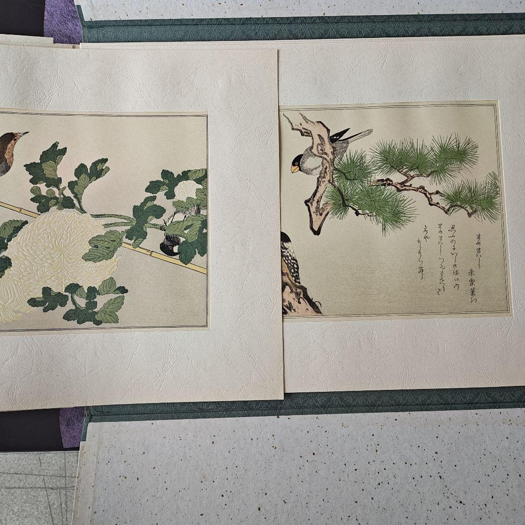 早い者勝ち　15点セット 画集 喜多川歌麿『百千鳥』全揃い手摺木版画紙箱
