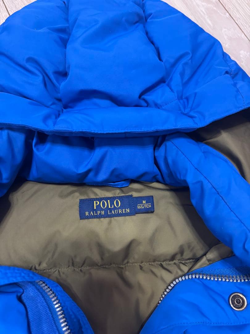 POLO RALPH LAUREN 青 ダウンベスト Mサイズ