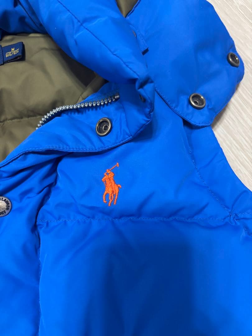 POLO RALPH LAUREN 青 ダウンベスト Mサイズ