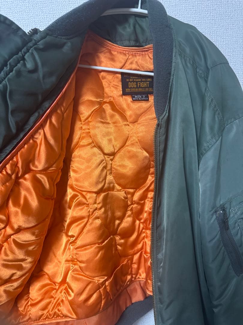 【ビンテージ】MA-1フライトジャケット オリーブグリーン