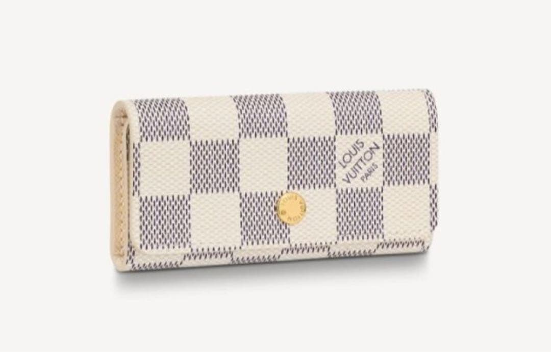 新品　ルイヴィトン　ミュルティクレ4　キーケースダミエ　アズール