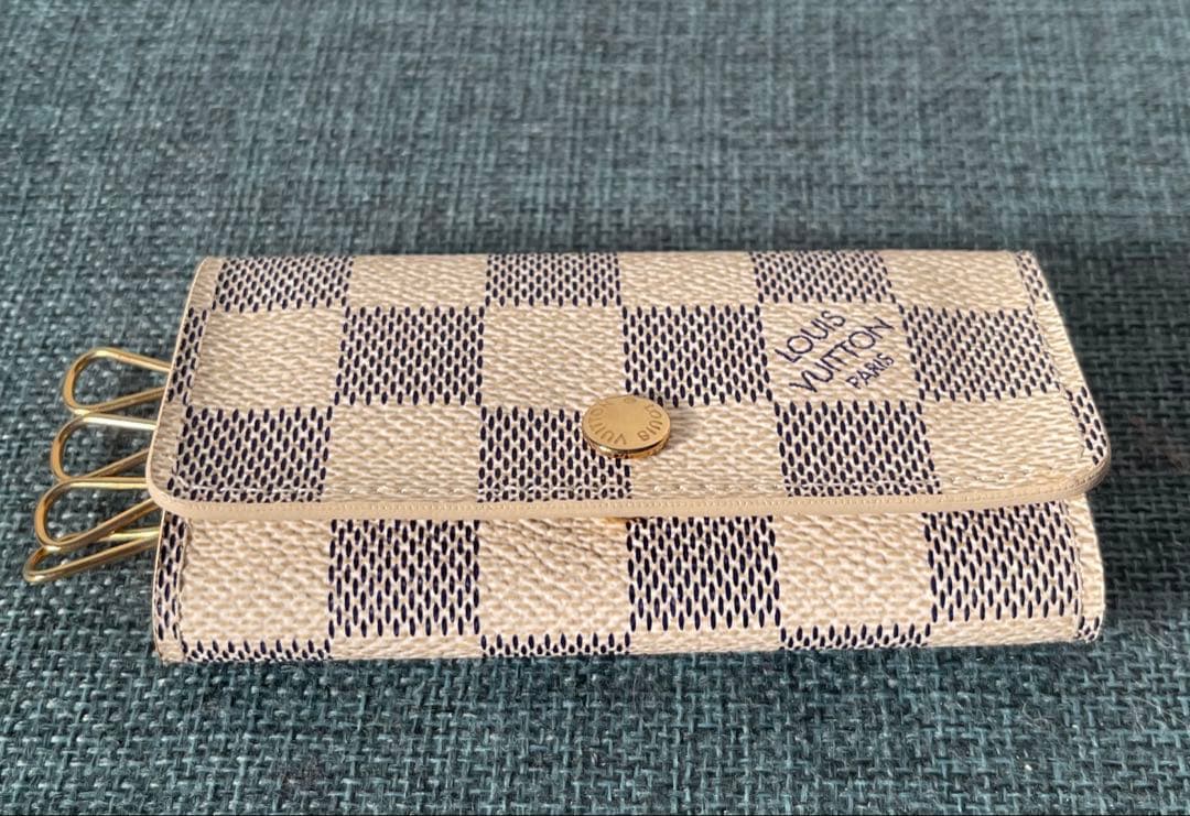 新品　ルイヴィトン　ミュルティクレ4　キーケースダミエ　アズール