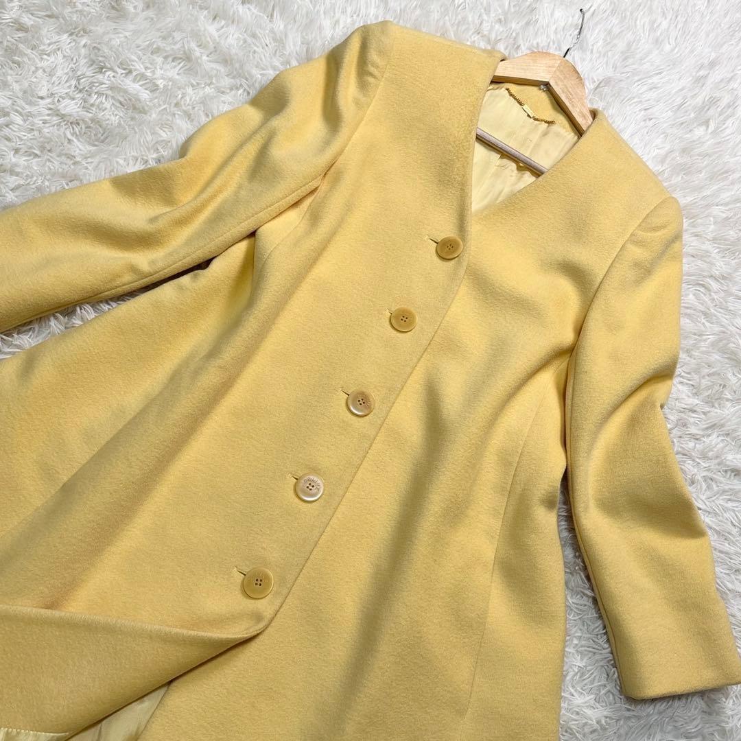 セリーヌ コート ジェーシーシー期 L相当 イエロー ロング丈