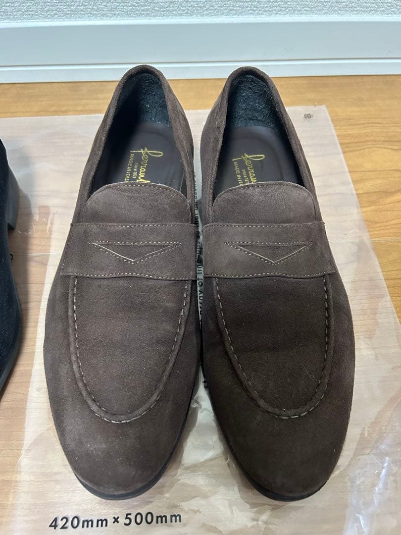 【美品】フェランテ　イセオ　ローファー　スエード　ビブラムソール　25.5