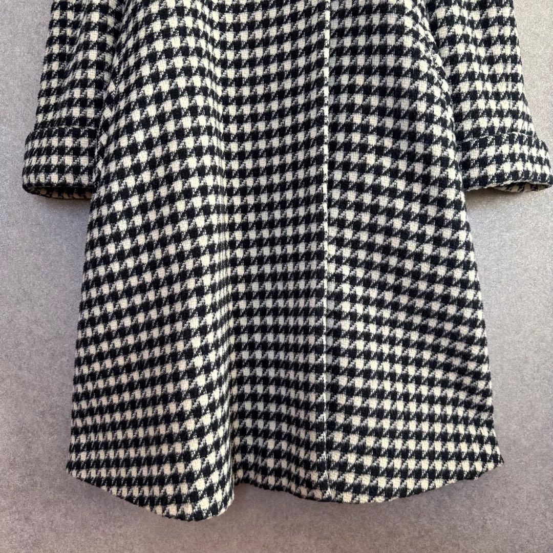 ヴィンテージ 千鳥格子カシゴラ混ウールコート ミンクファー Carat 希少