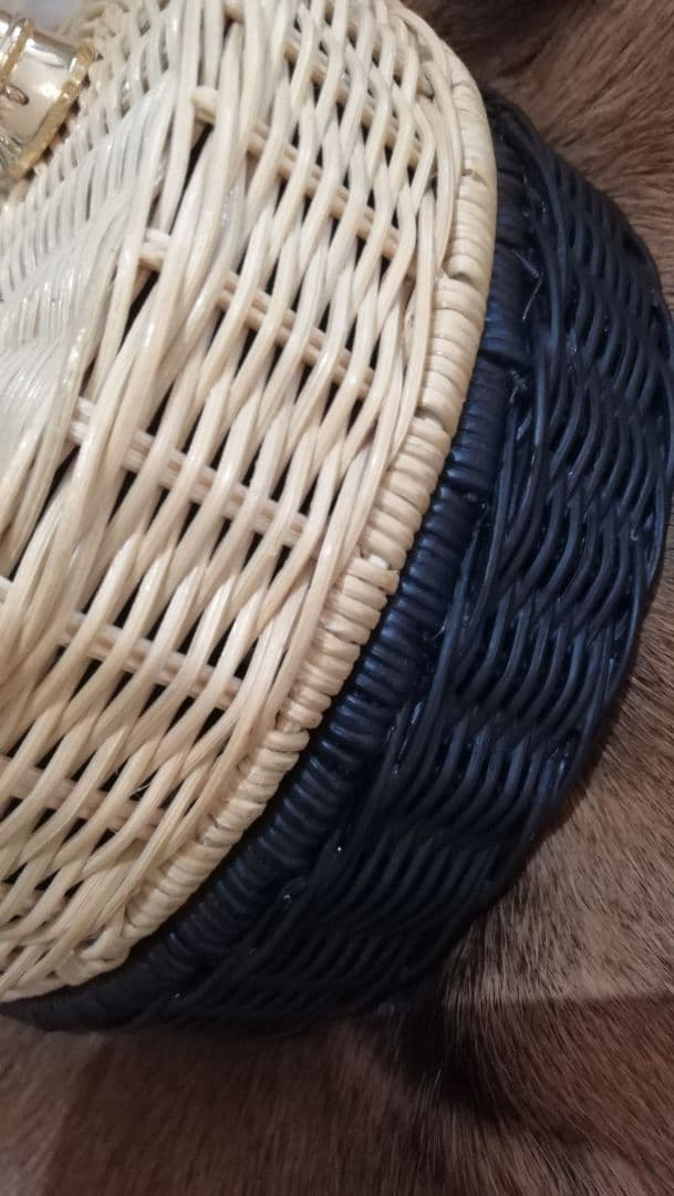 マニマリス　パンケーキ　かごバッグ 　バイカラー　シングル