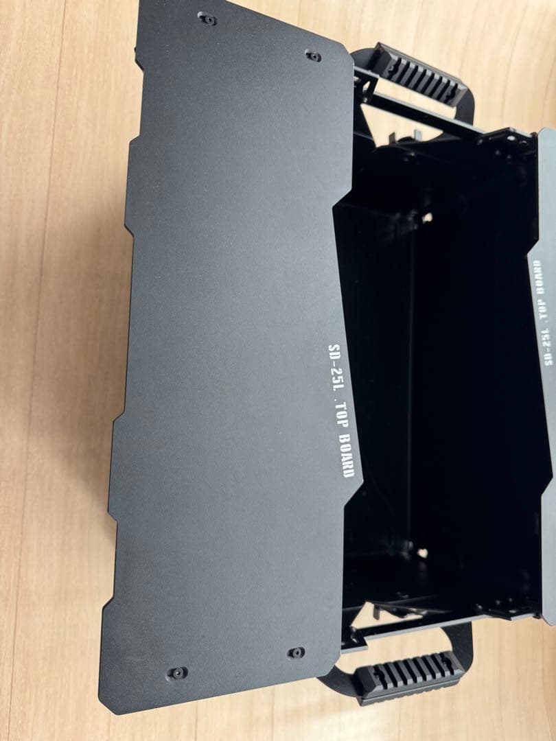 お*お様 シェルフコンテナ25 天板&ハンドル　ブラック仕様