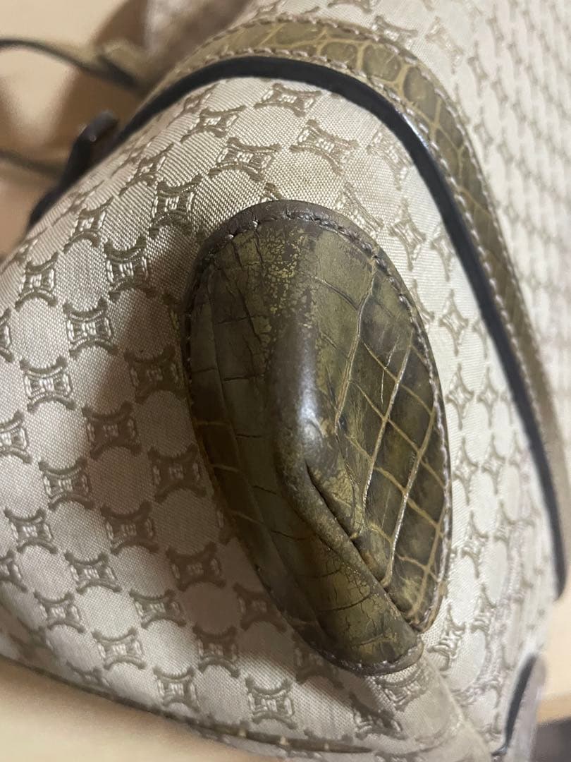 CELINE セリーヌ マカダム柄 トートバッグ キャンバスxレザー