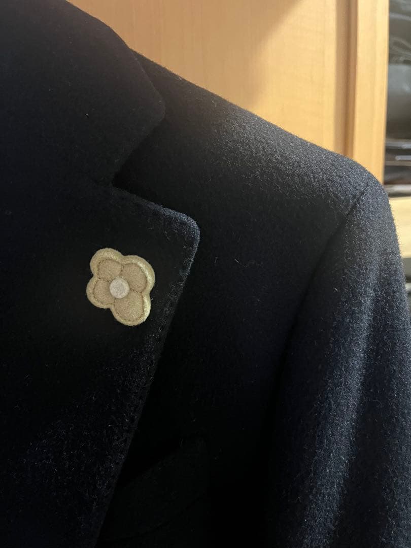 LARDINI ネイビー チェスターコート