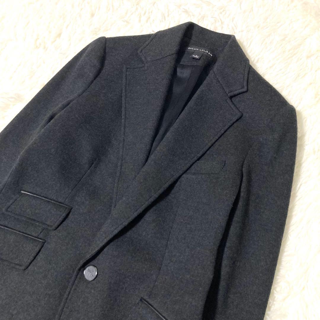 美品✨ラルフローレン テーラードジャケット 袖レザーパッチ ブラック S相当