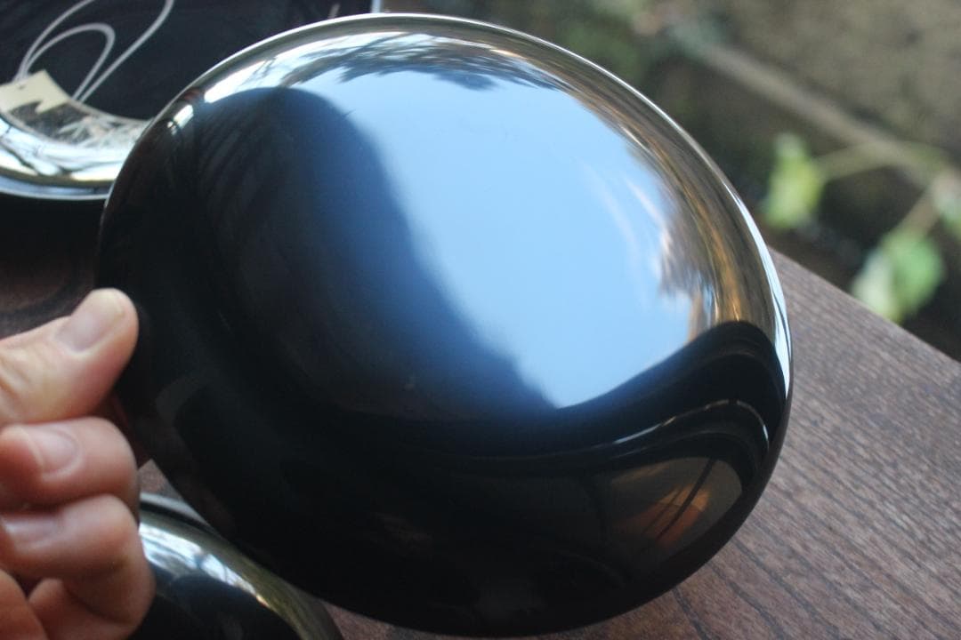 デッドストック！極上黒漆に優美な短冊蒔絵の映える銘々皿6点（検輪島塗蒔絵皿銘々皿