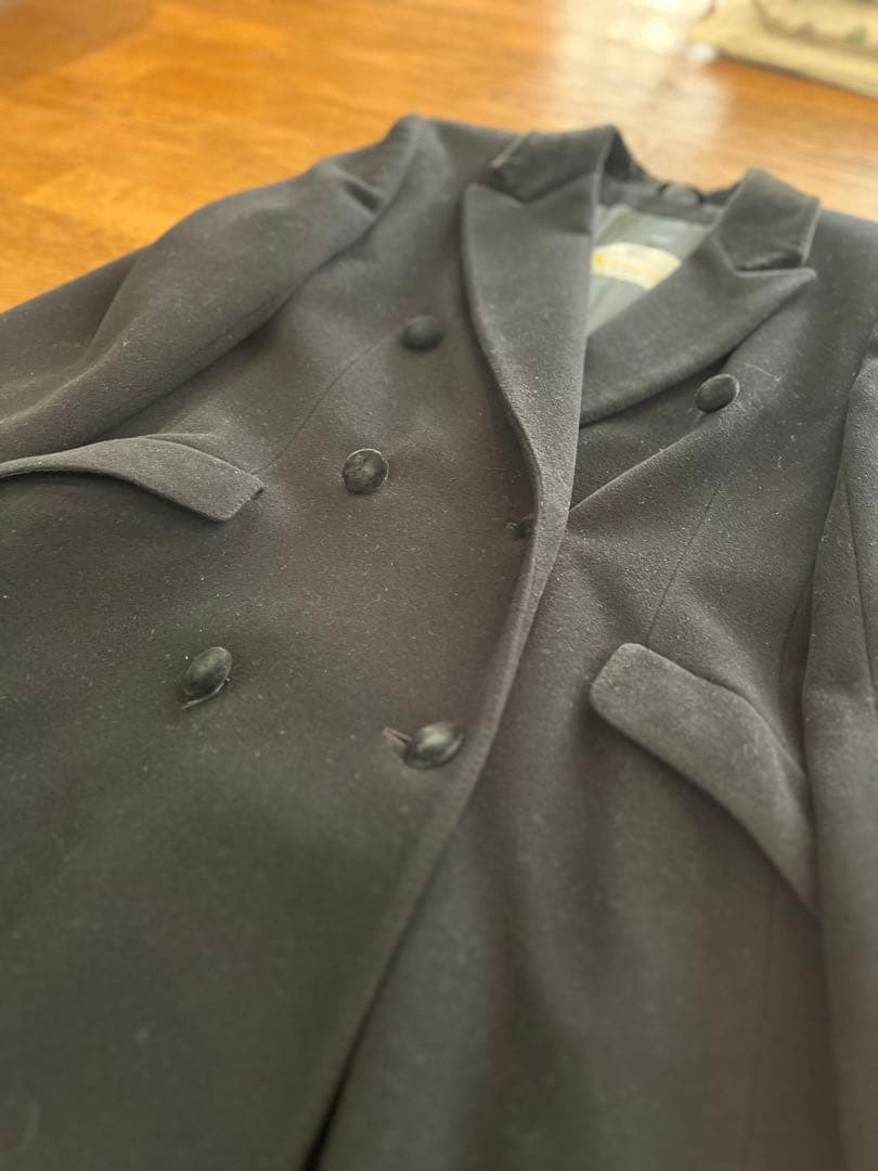 美品　アクアスキュータム　ダブルブレストチェスターコート