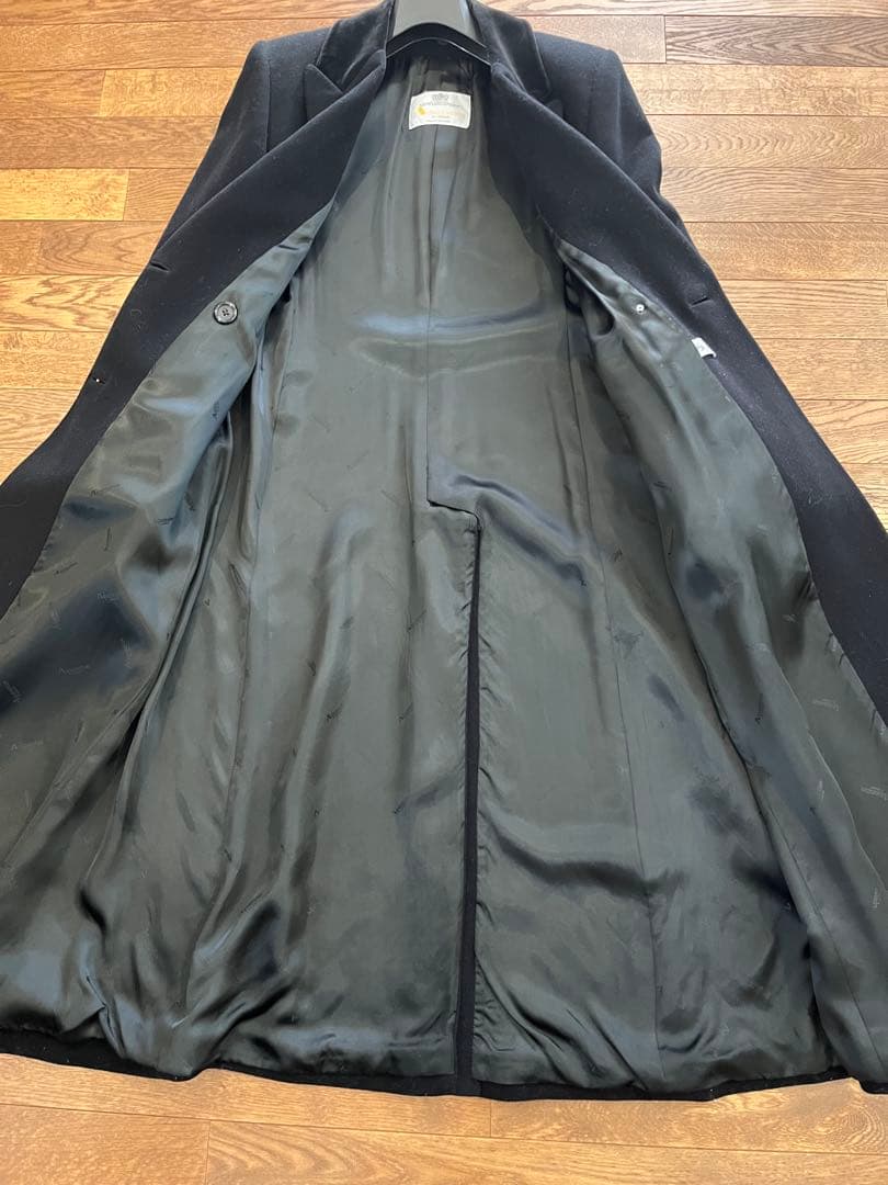 美品　アクアスキュータム　ダブルブレストチェスターコート