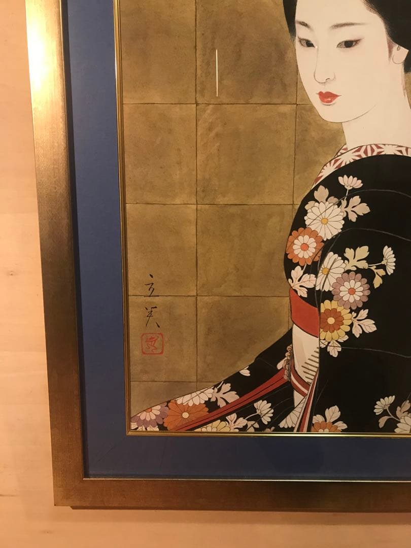 志村立美「舞妓(Ⅰ)」シルクスクリーン　刷り込みサイン・落款・作品証明シール有り