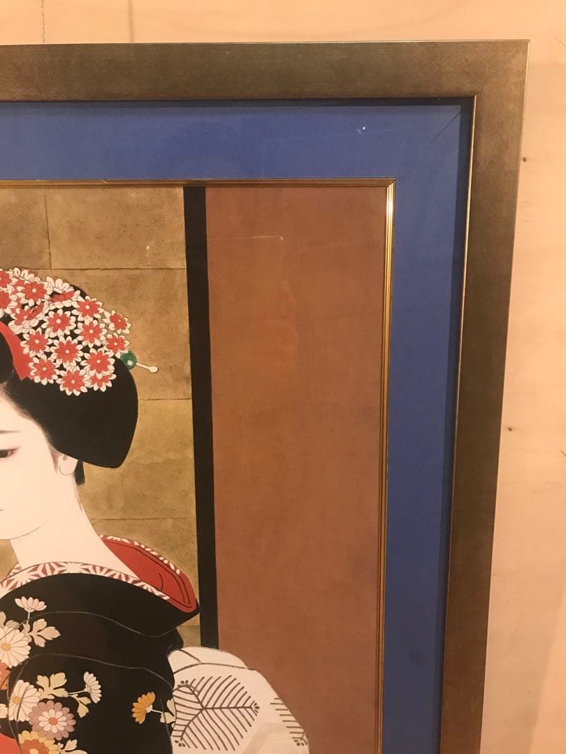 志村立美「舞妓(Ⅰ)」シルクスクリーン　刷り込みサイン・落款・作品証明シール有り