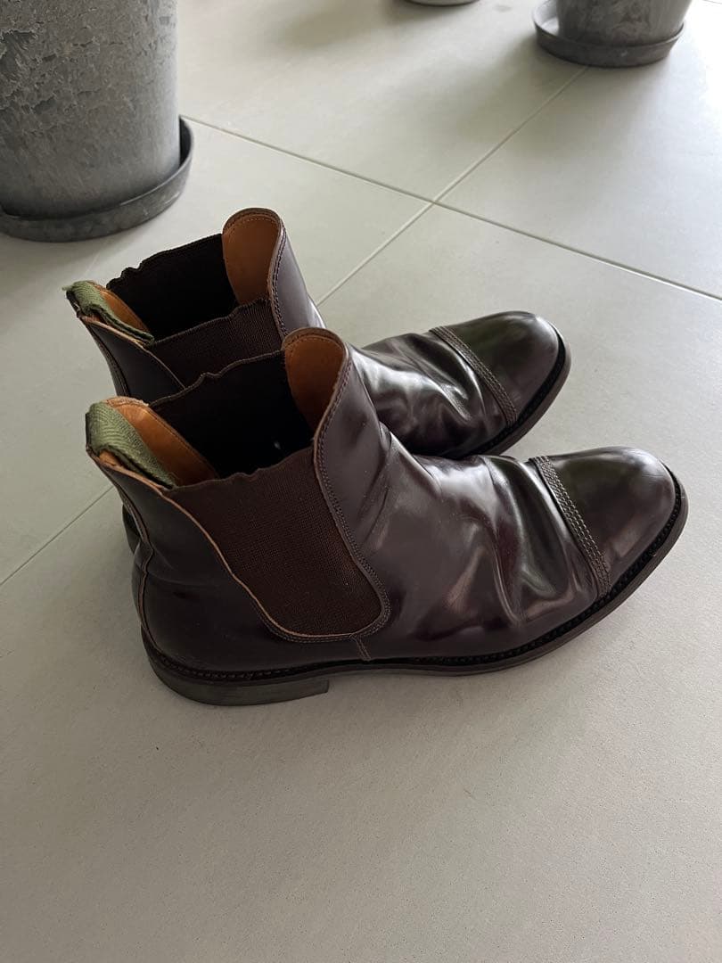 大値下げ！SANDERSサンダースチェルシーサイドゴアブーツ定価72600