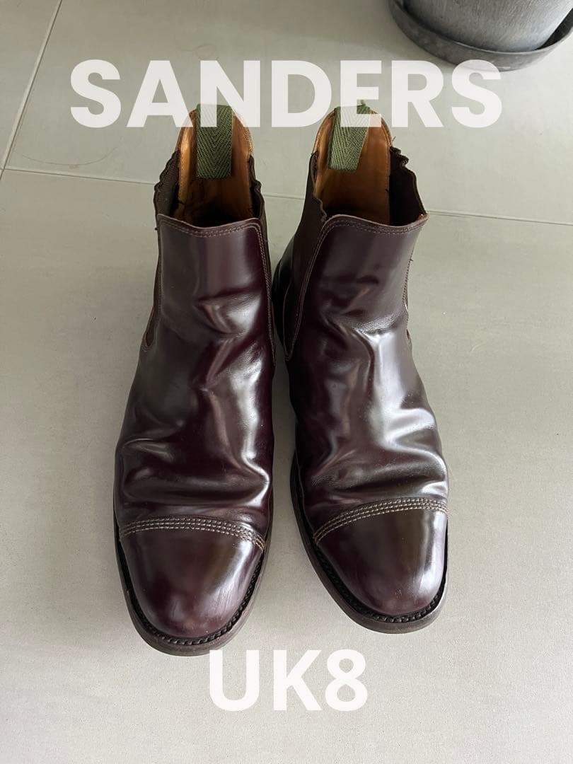 大値下げ！SANDERSサンダースチェルシーサイドゴアブーツ定価72600