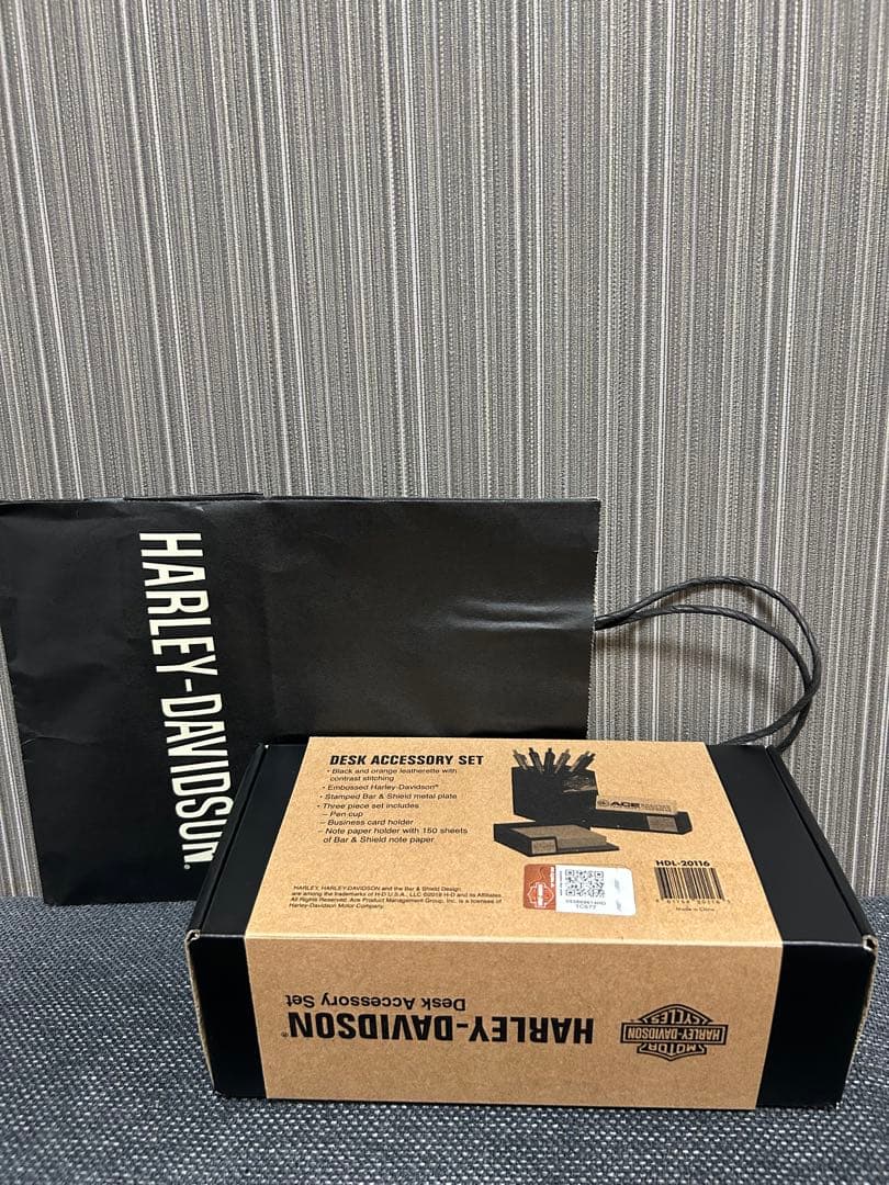 【新品未使用未開封】ハーレーダビッドソン レザーレットデスクアクセサリーセット