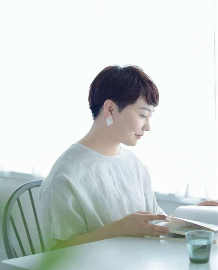 fujiiikuko/淡水パールとシルク糸のピアスetc 3点セット