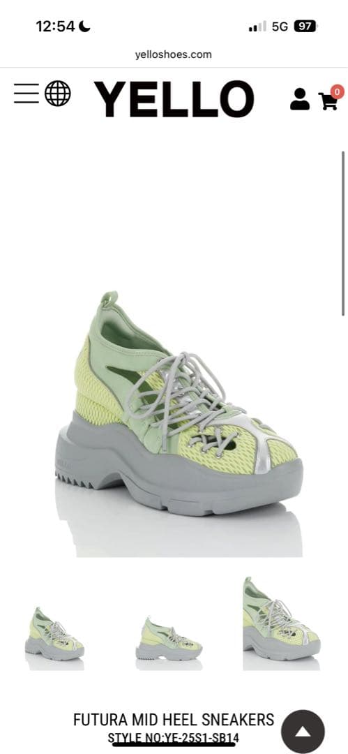 Futura Mid Heel Sneakers ライトグリーン