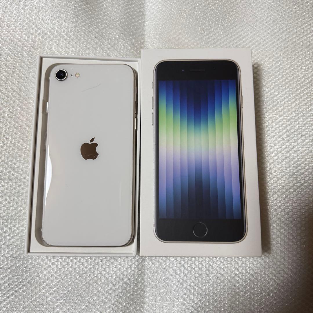 美品 SIMフリー iPhoneSE 第3世代 64GB バッテリー100%