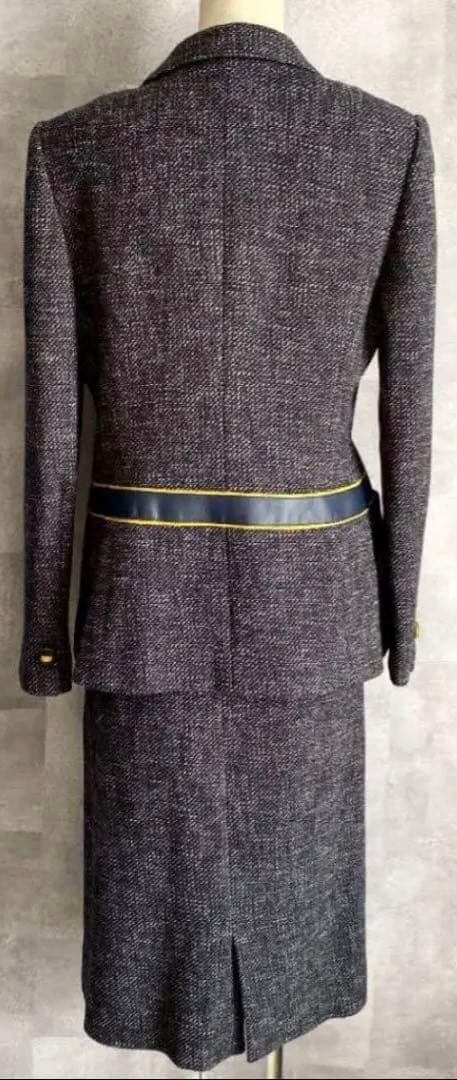 【超美品】タエアシダ ツィードジャケットスカート上下セット L〜XLサイズ