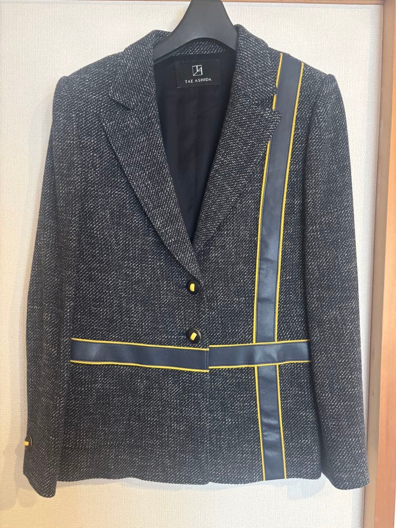 【超美品】タエアシダ ツィードジャケットスカート上下セット L〜XLサイズ