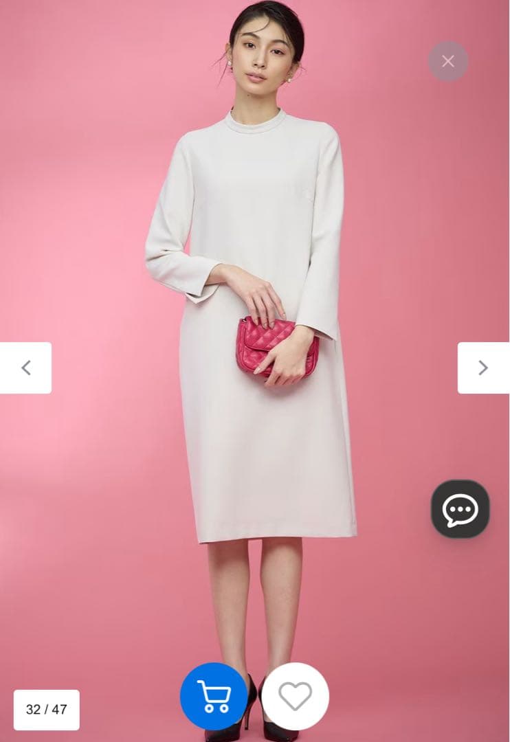 (組曲)レース襟ワンピース、サンドベージュ、Sサイズ