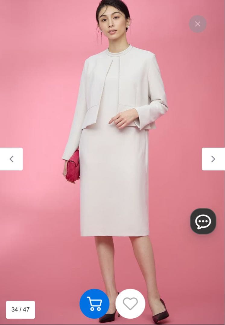 (組曲)レース襟ワンピース、サンドベージュ、Sサイズ