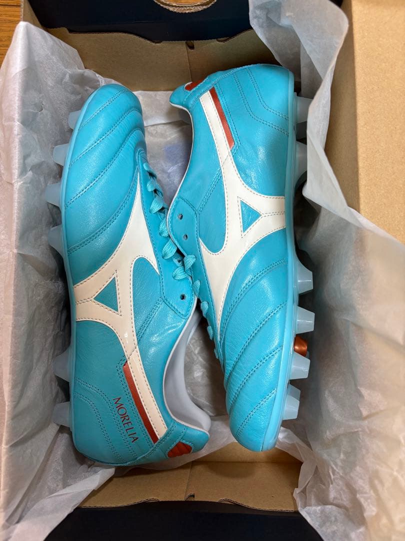 【箱付き】サッカースパイク　モレリア2 JAPAN カタールW杯　水色