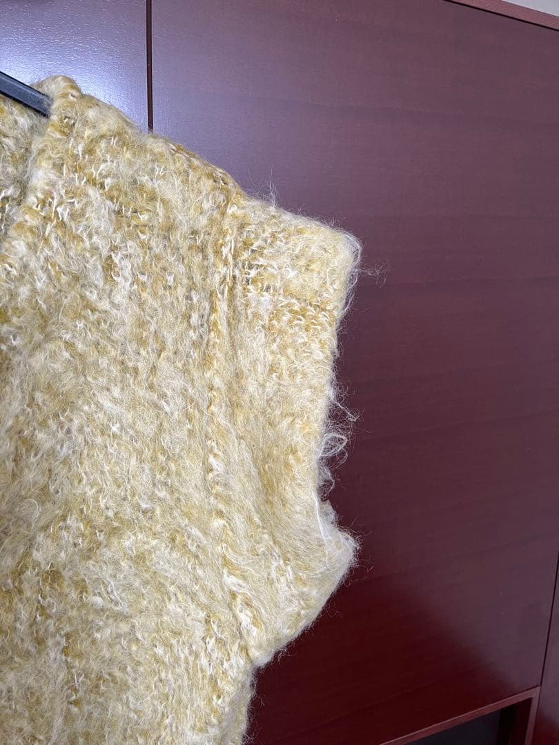 トップス PERVERZE Teddy Opening Knit / Cream