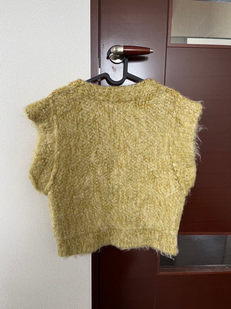 トップス PERVERZE Teddy Opening Knit / Cream