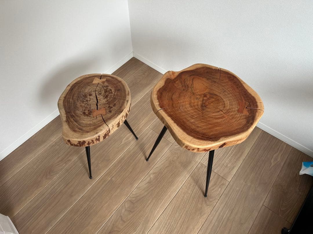 【LA FORMA LOUSY SIDE TABLE】丸型テーブル2点セット