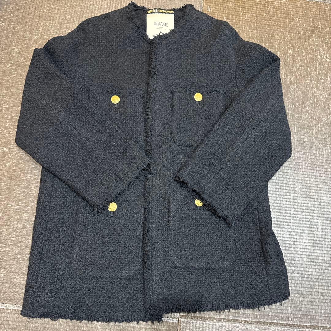 ジャーナルスタンダードレサージュGIOLICAツイードジャケット　ブラック