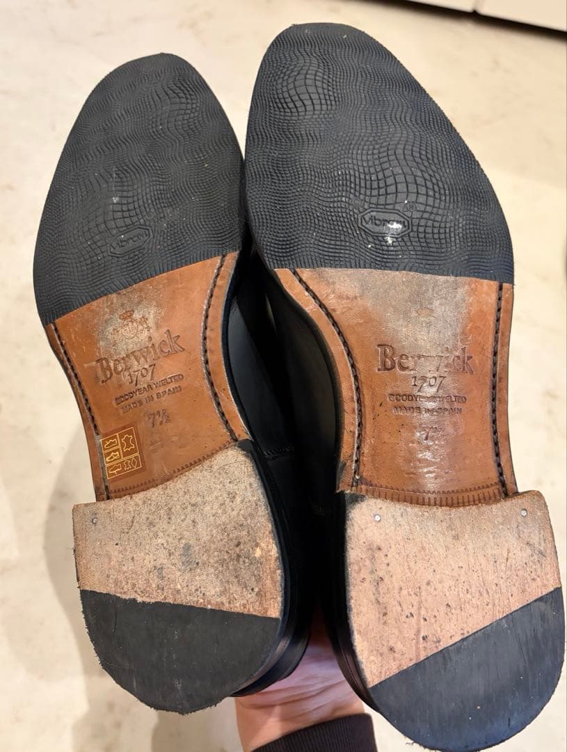 Berwick 1707 内羽根 ストレートチップ シューズ 7ハーフ 3070