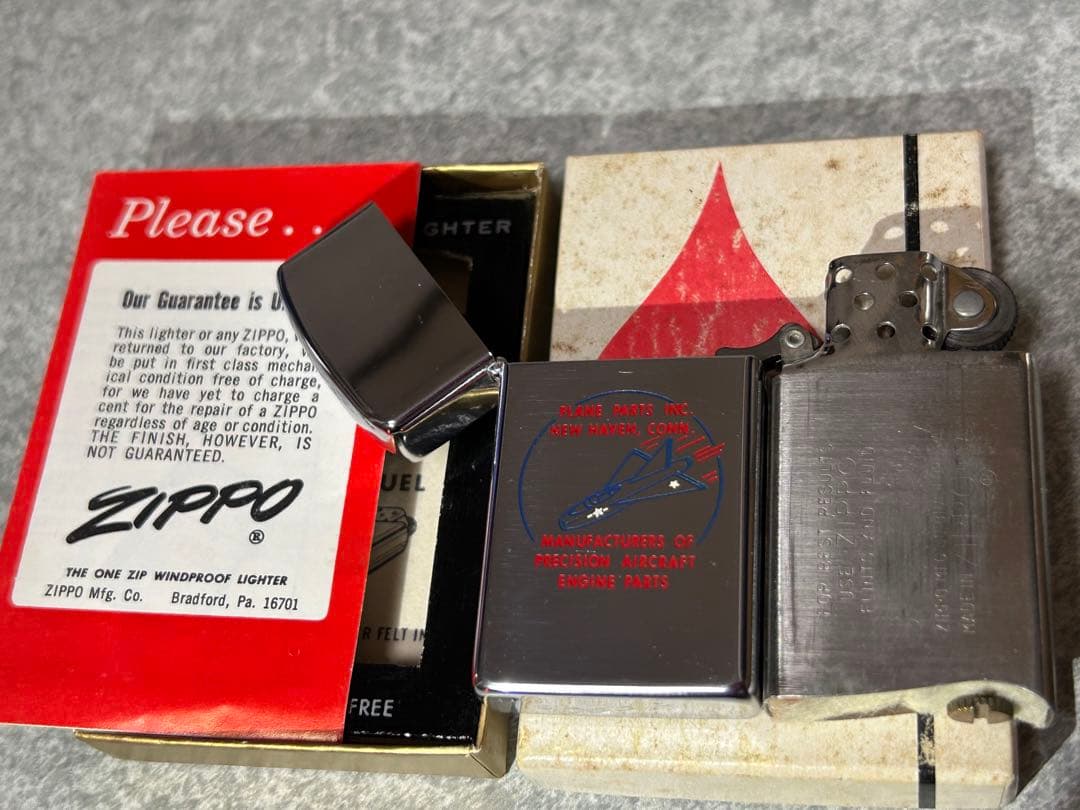 ビンテージzippo 1966年スリム PLANE PARTS INC.