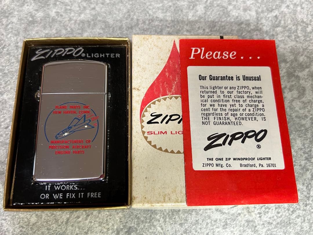 ビンテージzippo 1966年スリム PLANE PARTS INC.