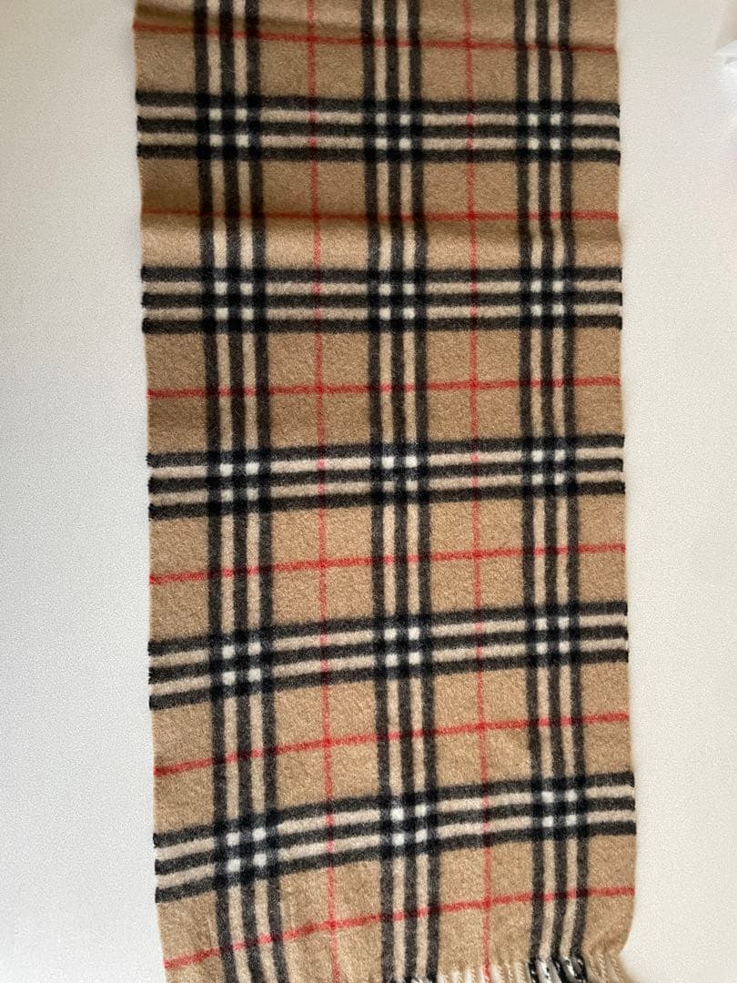 BURBERRY カシミヤ　チェックマフラー　バーバリー　傷汚れ無　美品　即決◎