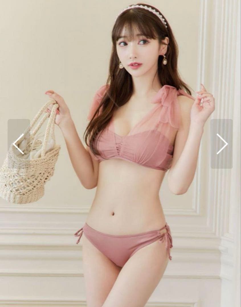 Sugar チュールリボンビキニ 2点セット ピンク M