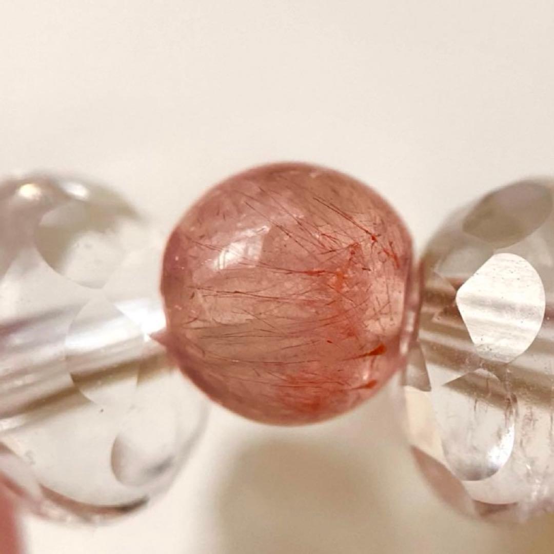 ピカピカ★ブレスレット ストロベリークォーツ♪367